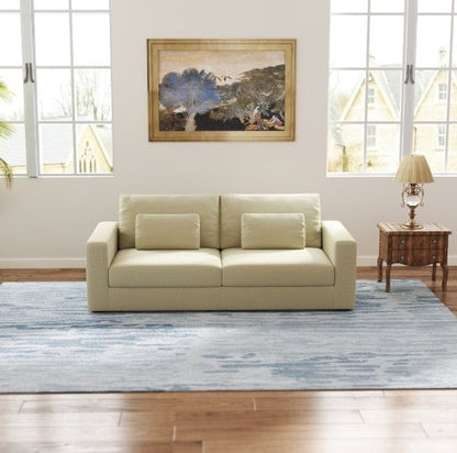 83 Modern Sofa Couches For Living Room  3 Seater Sofa With Detachable Cover   Double Cushioning,Natural